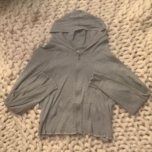 Cropped Zip-Up Hoodie
